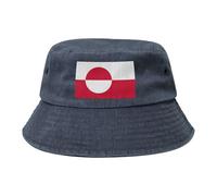 Cappello da cowboy con bandiera della Groenlandia, nero retrò e alla moda, adatto per tutti i tipi di attività all'aperto, blu navy, Taglia unica