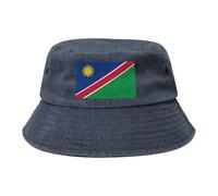 Cappello da cowboy con bandiera della Namibia, nero retrò e alla moda, adatto per tutti i tipi di attività all'aperto, blu navy, Taglia unica