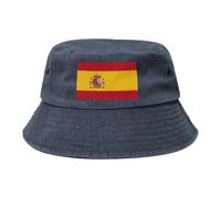 Cappello da cowboy con bandiera della Spagna, nero retrò e alla moda, adatto per tutti i tipi di attività all'aperto, blu navy, Taglia unica