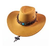 Cappello da cowboy con fascia intrecciata, cappello da cowboy strutturato in