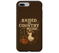 Cappello da cowboy con motivo divertente con scritta "Raised on Country Music" Custodia per iPhone 7 Plus/8 Plus