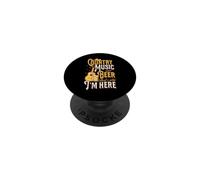 Cappello da cowboy con musica country e birra Ecco perché sono qui PopSockets PopGrip Adesivo