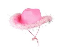 Cappello da cowboy con piume da donna cappello da cowboy per donne vestire cowboy villaggio (PK3, taglia unica)