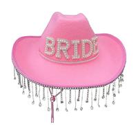 Cappello da cowboy con strass, per addio al nubilato, festa nuziale, sposa, cowboy, signora
