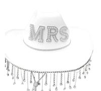 Cappello da cowboy con strass, per addio al nubilato, festa nuziale, sposa, cowboy, signora
