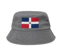 Cappello da cowboy della Repubblica Dominicana nero retrò e alla moda adatto a tutti i tipi di attività all'aperto, grigio, Taglia unica