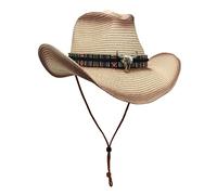 Cappello da cowboy di paglia occidentali cappello performance party western viaggio cowboy cosplay per uomo paglia cowgirl viaggio uomo