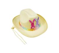 Cappello da cowboy Easter | Bunny Ear Cute Cowboy non tessuto occidentale, cappello da cowgirl costume per bambini | Cappelli di paglia fatti a mano per feste Celebration Carnival Compleanno Famiglia