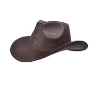 Cappello da Cowboy Elegante Unisex Stile Occidentale a Tesa Larga per Cosplay e Feste a Tema