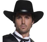 Cappello Da Cowboy Gunslinger Deluxe Da Uomo Costume Elegante Di Smiffys