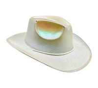 Cappello da cowboy illuminato - EVA composito con nucleo in rame PVC filo ABS driver 37 x 33 x 13 cm | accessorio per costume di Halloween | cappelli da cowgirl lampeggianti per feste e travestimenti