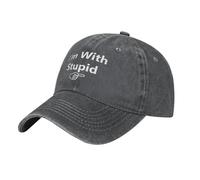 Cappello da Cowboy I'm with Stupid Donna Uomo Snapback cap Regolabile Berretto da Baseball Classic Cappello Trucker per Ciclismo Estivo Pesca