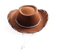 Cappello da cowboy in feltro marrone rosso per bambini Western Big Eaves novità Natale feltro cowgirl costume per bambini ragazzi ragazze cappelli party pack uomo supporto bianco viaggio ragazze