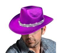 Cappello da cowboy in feltro, stile vintage western, costume classico portatile da , copricapo con strass, design autentico Wild , look per Halloween, giochi di ruolo, unisex, adulti, cosplay