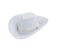 Cappello da cowboy in scala 1:6 per action figure vestire accessorio occidentale cappello bambola 30,5 cm cappello floccato in miniatura - bianco