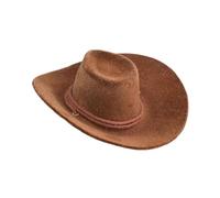 Cappello da cowboy in scala 1:6 per action figure vestire accessorio occidentale cappello bambola 30,5 cm cappello floccato in miniatura - marrone