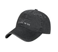 Cappello da Cowboy Live Free Or Die Unisex Berretto da Baseball Regolabile Cappellino con Visiera Traspirante Cappellino da Baseball per Estivo Tennis Pesca