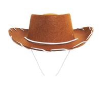 Cappello da cowboy marrone per bambini, confezione da 12, accessorio per cappello da cowboy e cowgirl, perfetto per feste a tema selvaggio West e western, Giornata mondiale del libro o qualsiasi altro