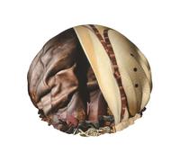 Cappello da cowboy nero con stampa di stivali occidentali essenziali da doccia cuffia da donna, grande fascia elastica lavabile per vasca da bagno cuffia da doccia