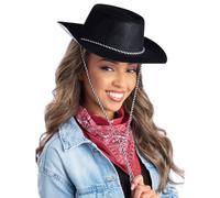 Cappello Da Cowboy Nero Per Uomini E Donne Accessorio Per Costume Del Far West