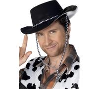 Cappello Da Cowboy Nero Per Uomini E Donne Accessorio Per Costume Del Far West