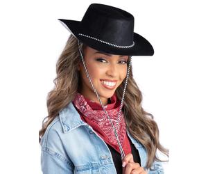 Cappello Da Cowboy Nero Per Uomini E Donne Accessorio Per Costume Del Far West