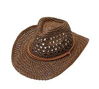 Cappello da cowboy, nero, unisex, alla moda estiva, cappello da cowboy, caffè, Taglia unica