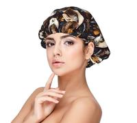 Cappello da cowboy occidentale con stampa in raso di seta per donne che dormono, cuffia regolabile a doppio strato per capelli ricci