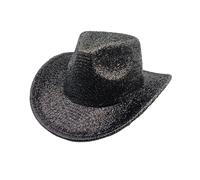 Cappello da Cowboy Occidentale da Uomo e da Donna, alla Moda, di Colore Solido Dorato, per Feste e Festival#G