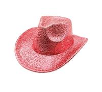 Cappello da Cowboy Occidentale da Uomo e da Donna, alla Moda, di Colore Solido Dorato, per Feste e Festival#G