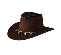 Cappello da cowboy occidentale per uomini e donne, cappello da sole estivo a tesa larga, cappello di paglia per attività all'aperto, cappello da cowboy, stile occidentale, unisex, elegante classico