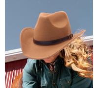 Cappello da cowboy occidentale per uomini uomini arrotolati con cappello