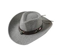 Cappello da cowboy occidentale tesa larga cappelli retrò feltro cappello per pop accessori per feste a tema cowboy occidentale feltro