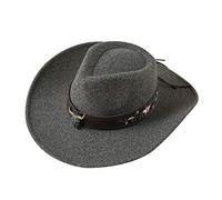 Cappello da cowboy occidentale tesa larga cappelli retrò feltro cappello per pop accessori per feste a tema cowboy occidentale feltro