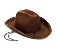 Cappello da cowboy per adulti, accessorio per travestimento occidentale, unisex, per sceriffo, rodeo, feste, festival, Halloween, costume da cowboy, taglia unica