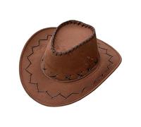Cappello da cowboy per bambini, in finta pelle scamosciata, per l'avventura, per giocare in stile occidentale, per tutte le stagioni (Coffee1, taglia unica)