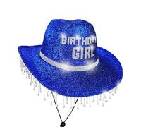 Cappello da Cowboy Western per Feste Compleanno Eventi Speciali con Stile Autentico (Blue, One Size)