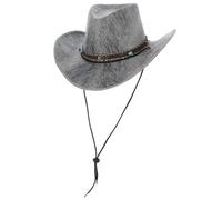 Cappello da Cowboy Wild West Western Deluxe Affliggere Grigio Costume