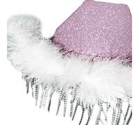 Cappello da cowgirl a tesa piuma Sposa Foto Costume Puntelli Outdoor Donna Ragazza Cappello Con Strass Tesa Cappelli da Sposa Per Addio Al Nuoto Festa Cowgirl Cappelli Per Addio Al Nubilato Party