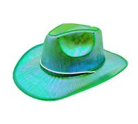 Cappello da cowgirl con luce LED, che si al buio, da cowboy per uomini e donne | per corse, feste di compleanno, Halloween, concerti e abbigliamento divertente