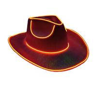 Cappello da cowgirl con luce LED, che si al buio, da cowboy per uomini e donne | per corse, feste di compleanno, Halloween, concerti e abbigliamento divertente