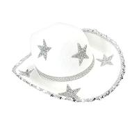 Cappello da cowgirl con strass, cappello da cowboy stella, cappello da cowboy in feltro strass, costume di Halloween alla moda, cappello da cowboy occidentale per la danza, festival musicale.