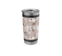 Cappello da cowgirl marrone con fiocchi a ferro di cavallo Bicchiere termico in acciaio inox doppia parete