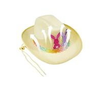Cappello Da Cowgirl Pasquale Per Bambini - Cappello Da Costume Western Con Orecchie Da Coniglio, Design In Tessuto Non Tessuto, Accessorio Per Travestimenti Da Festa | Per La Festa Di Pasqua, C