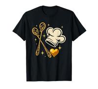 Cappello da Cucina Cuore e Cucchiai Arte Culinaria Maglietta