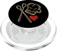 Cappello da Cucina Cuore e Cucchiai Arte Culinaria PopSockets PopGrip per MagSafe