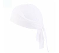 Cappello da cucina unisex che assorbe il sudore, fascia regolabile, copricapo per panettiere, chef, uso domestico, cucina, sciarpa unisex per ristorante, bianco, Taglia unica
