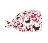 Cappello Da Cuoco Blood Stains Splash Bats Cappello Da Chef Vintage Bandana Elastico Cappellino Da Chef Per Catering Cucina Grigliare