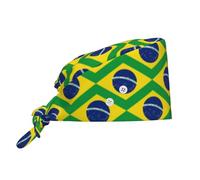 Cappello Da Cuoco Brazil Flag With Button Cappelli Da Cuoco Regolabile Cappellino Da Chef Elastico Bandana Per Cucina Ristorante Grigliare