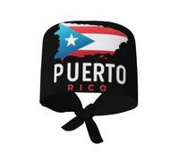 Cappello da Cuoco Cute Puerto Rico Flag Cuffietta Chirurgica Traspirante Cappellino da Chef Elastico Cappello da Chef per Ristorante Cucina Catering